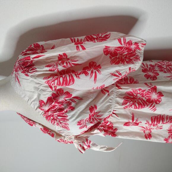 NWT Sim & Sam Women's White/Red Tropical Dress Size Medium - Picture 2 of 13